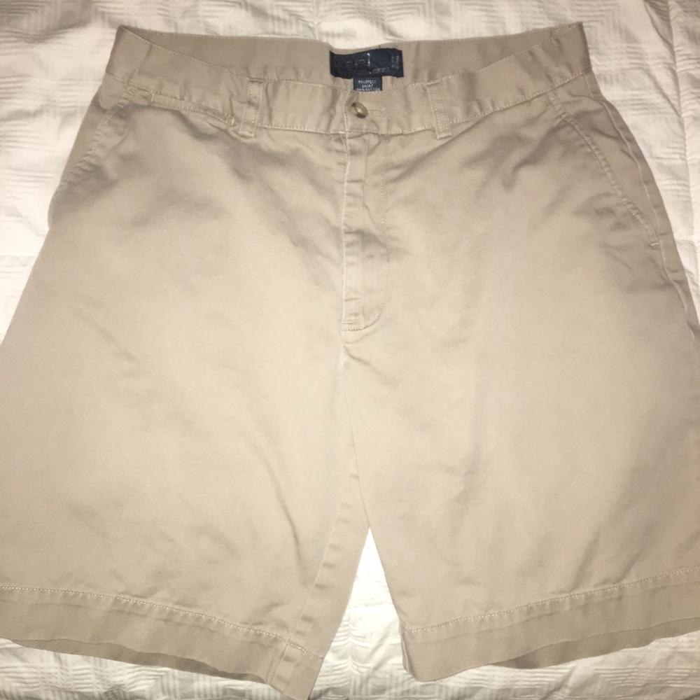 Ralph Lauren Khaki Flat Front Shorts Size 32